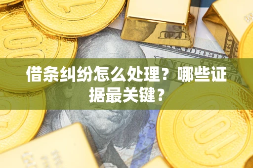 济南借条纠纷怎么处理？哪些证据最关键？