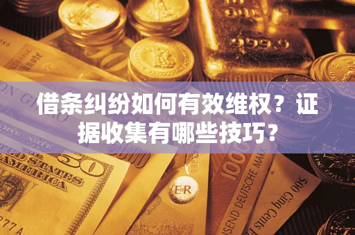 济南借条纠纷如何有效维权？证据收集有哪些技巧？