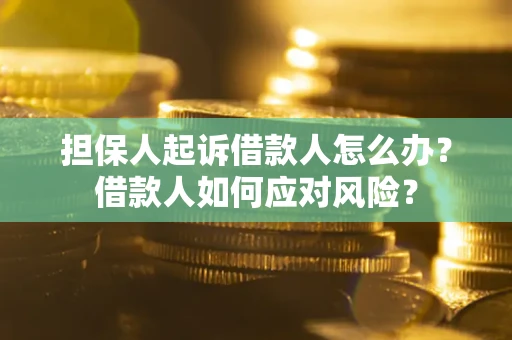 济南担保人起诉借款人怎么办？借款人如何应对风险？