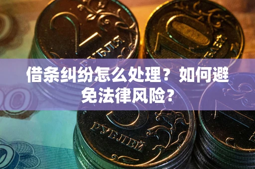 济南借条纠纷怎么处理？如何避免法律风险？