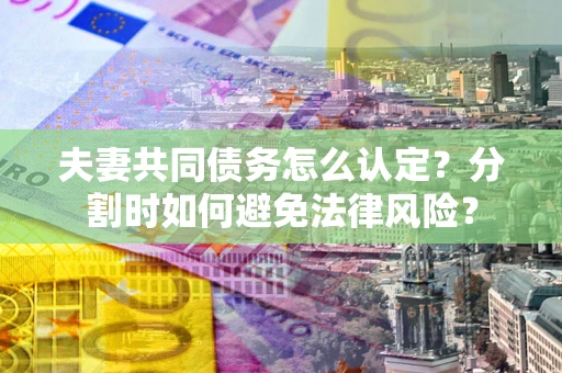 济南夫妻共同债务怎么认定？分割时如何避免法律风险？